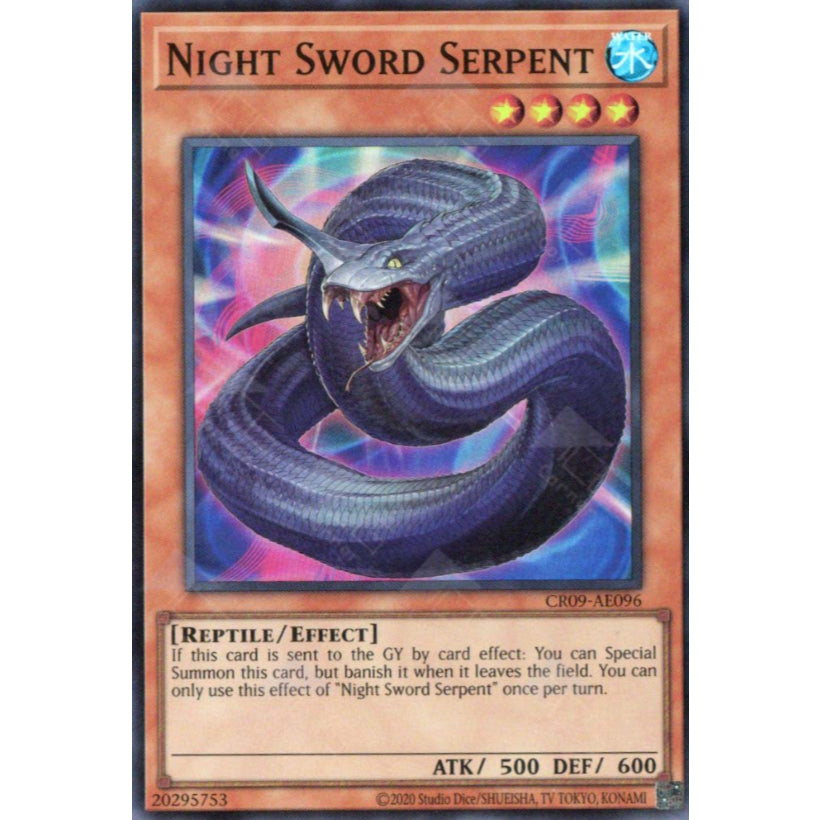CR09-AE096 Night Sword Serpent SR YUGIOH CARD