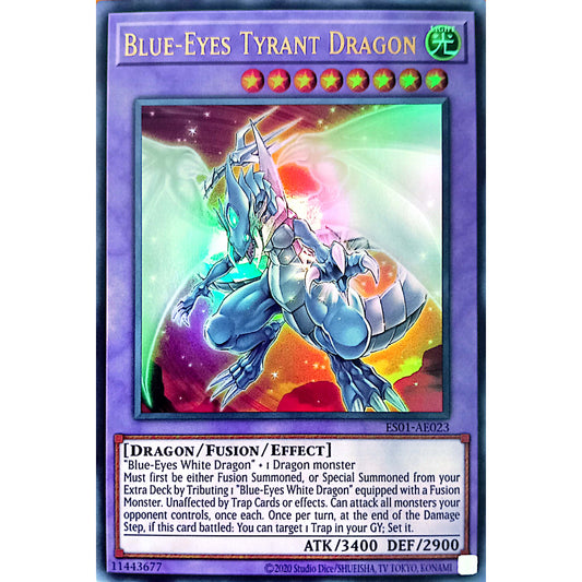 ES01-AE023	Blue-Eyes Tyrant Dragon UR YUGIOH CARD