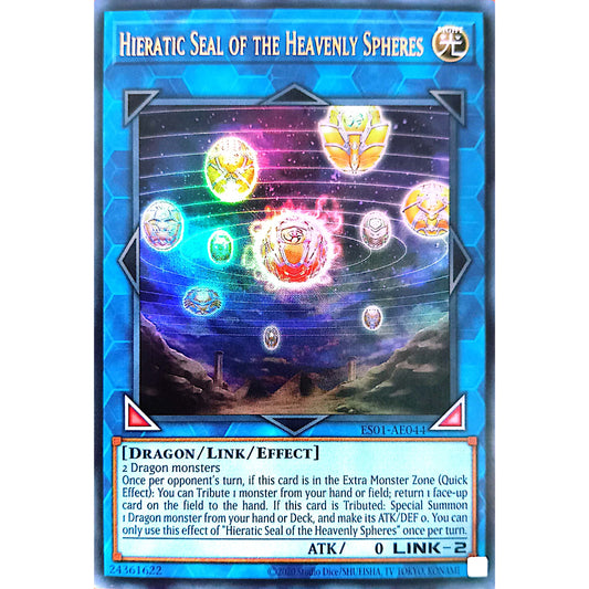 ES01-AE044	Hieratic Seal of the Heavenly Spheres UR YUGIOH CARD
