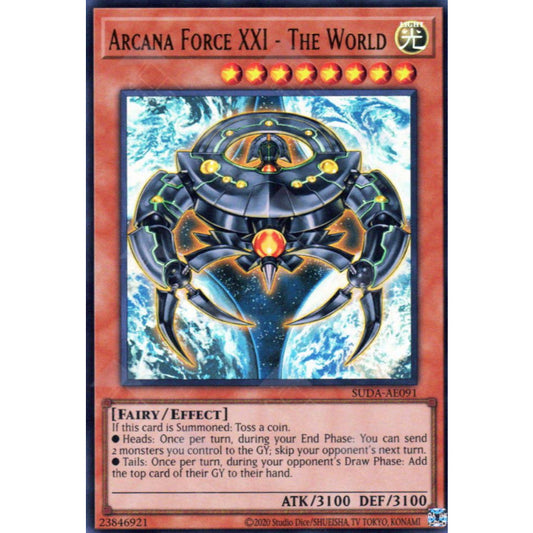 SUDA-AE091 Arcana Force XXI - The World UR YUGIOH CARD