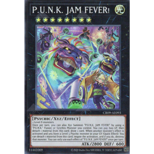 CR09-AE093 P.U.N.K. JAM FEVER! SR YUGIOH CARD